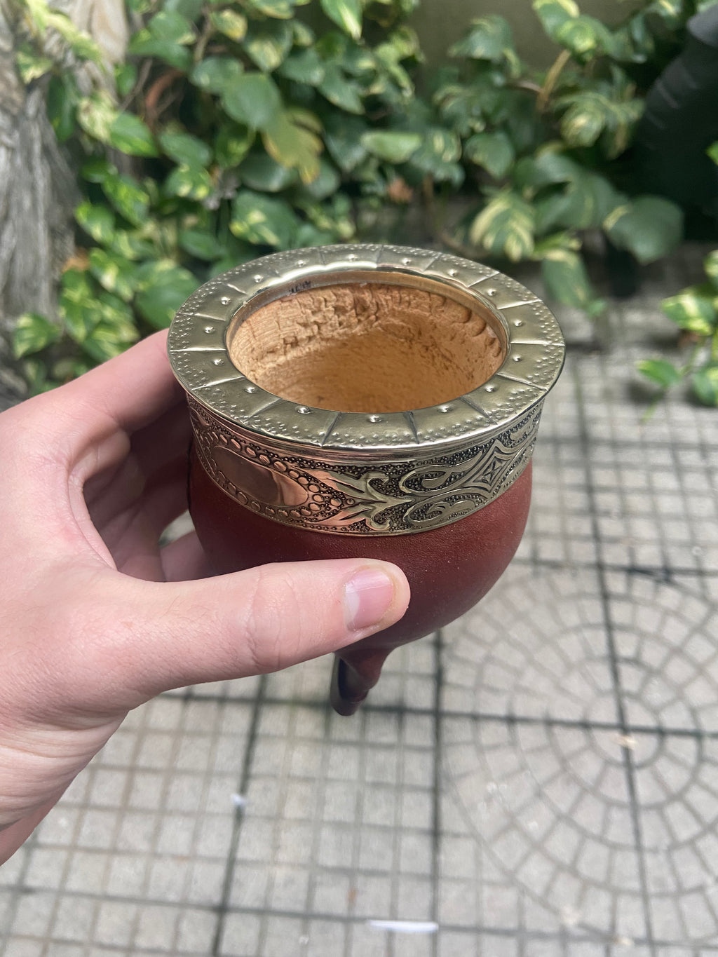 Mate Imperial Alpaca Cincelada