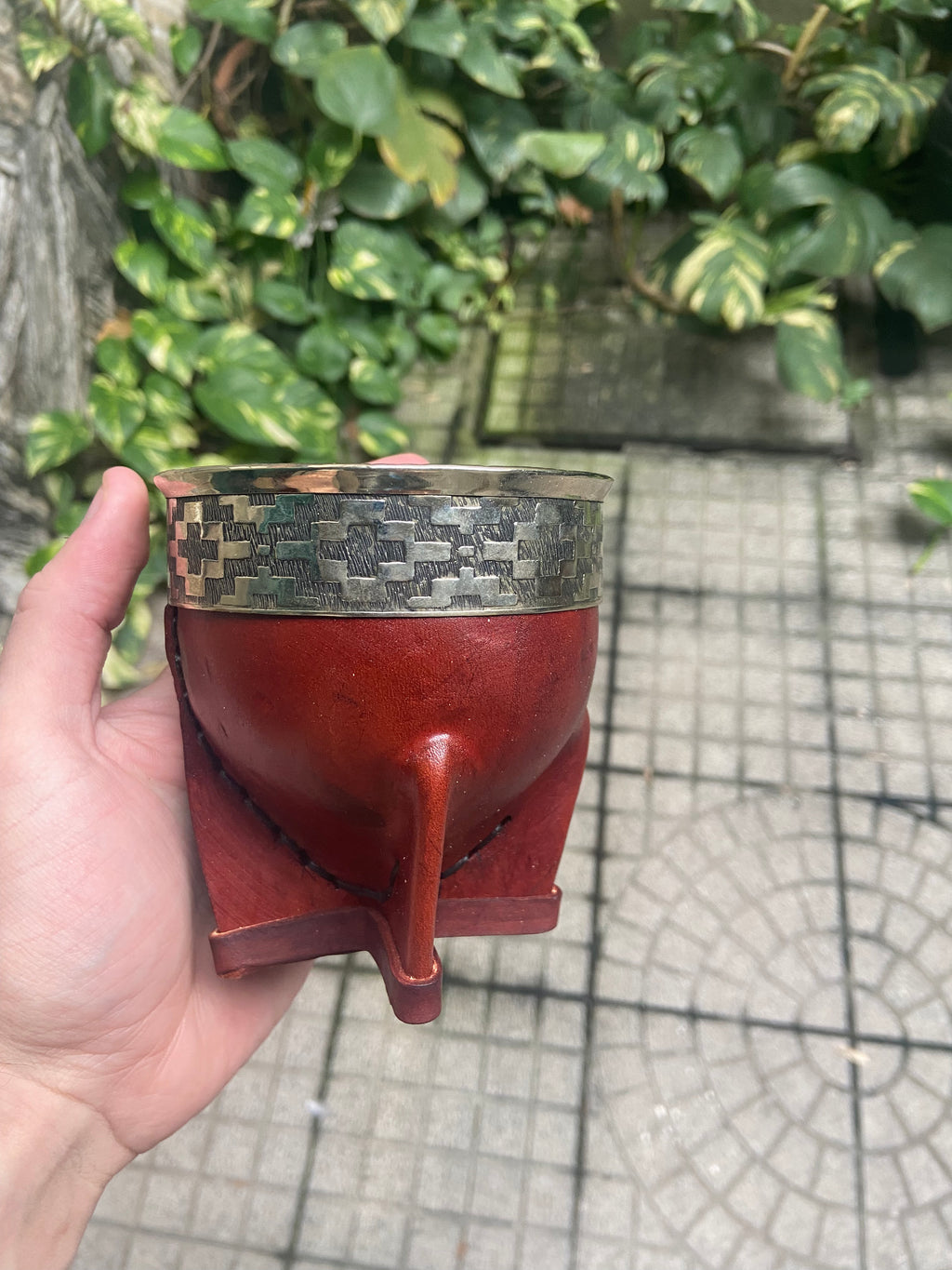 Mate Imperial Alpaca Cincelada