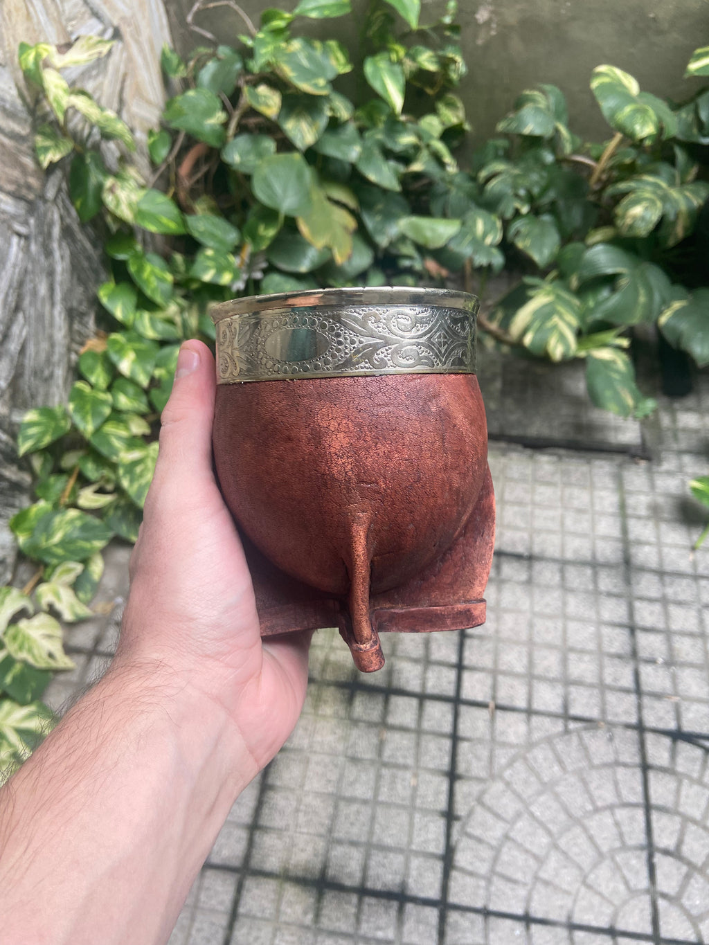 Mate Imperial Alpaca Cincelada