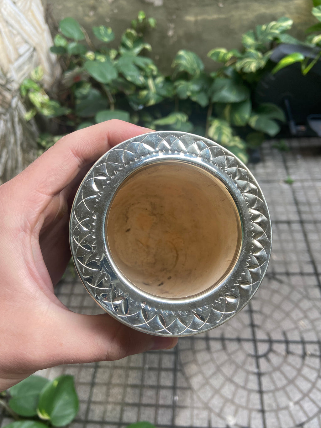 Mate Imperial Alpaca Cincelada